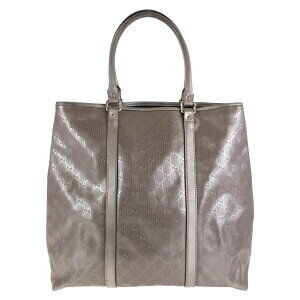 Gucci Bag Leather GG Shoulder Canvas Imprime Tote Brown